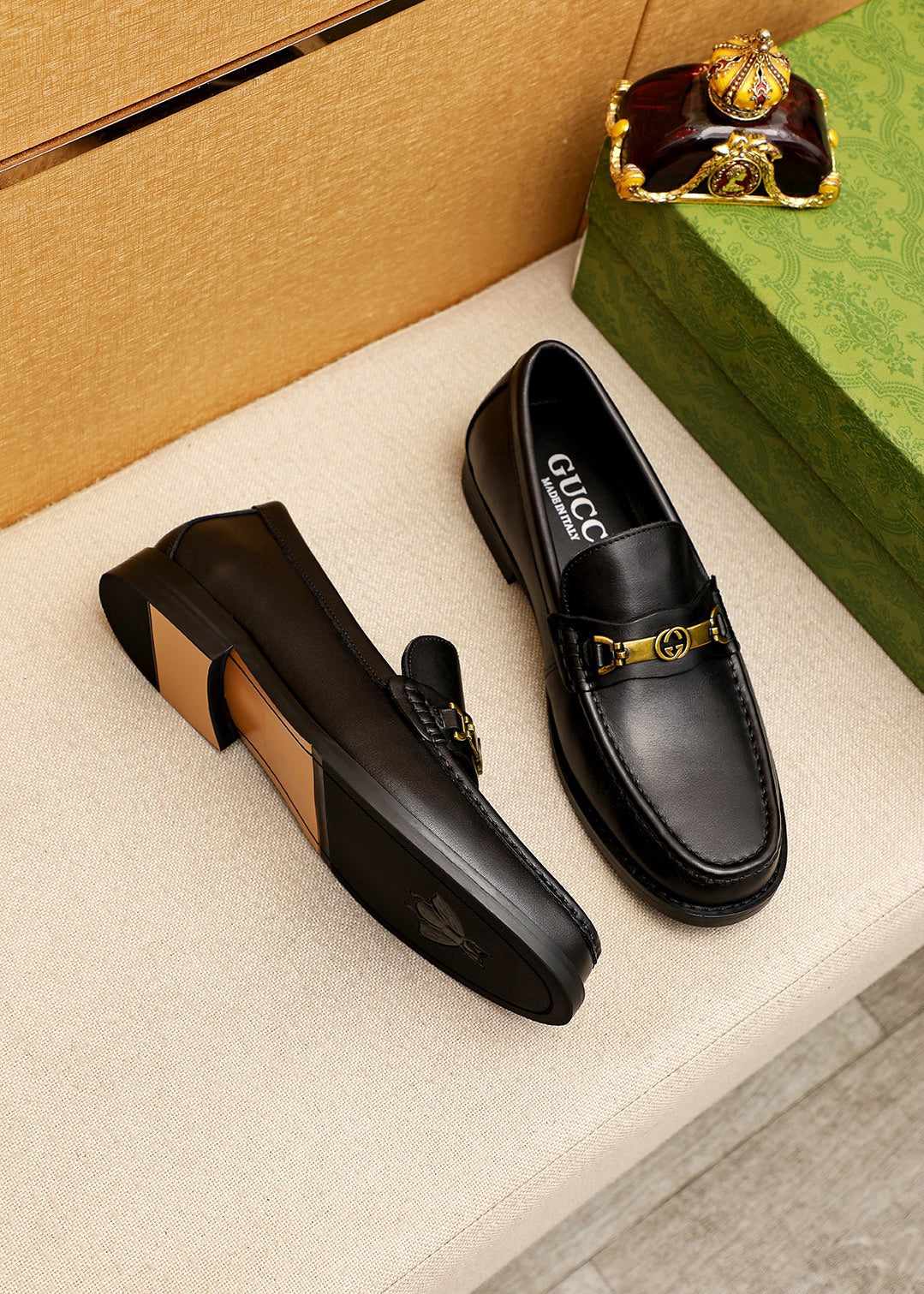 Trademark: GUCCI "Gucci" casual leather shoes. Positive code number: 38-44 (45.46.47 can