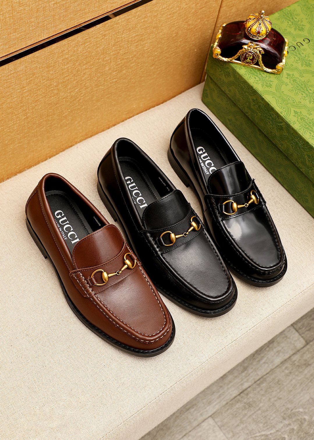 Trademark: GUCCI "Gucci" casual leather shoes. Positive code number: 38-44 (45.46.47 can