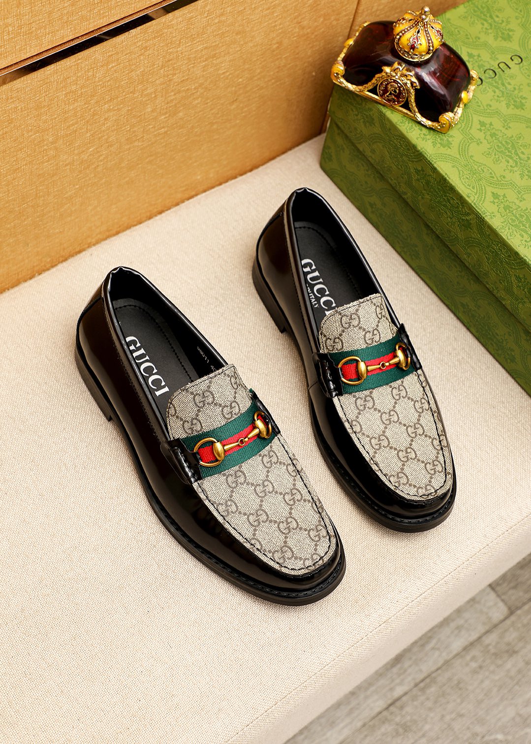Trademark: GUCCI "Gucci" casual leather shoes. Positive code number: 38-44 (45.46.47 can