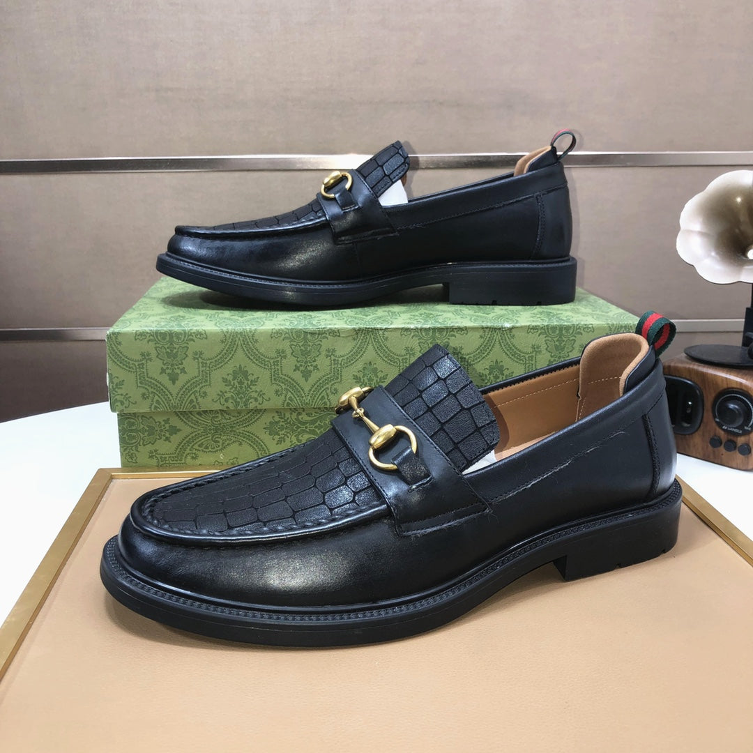 Italian top luxury men's shoes giant (GUCCI) (all cowhide inneri) new report. Original European
