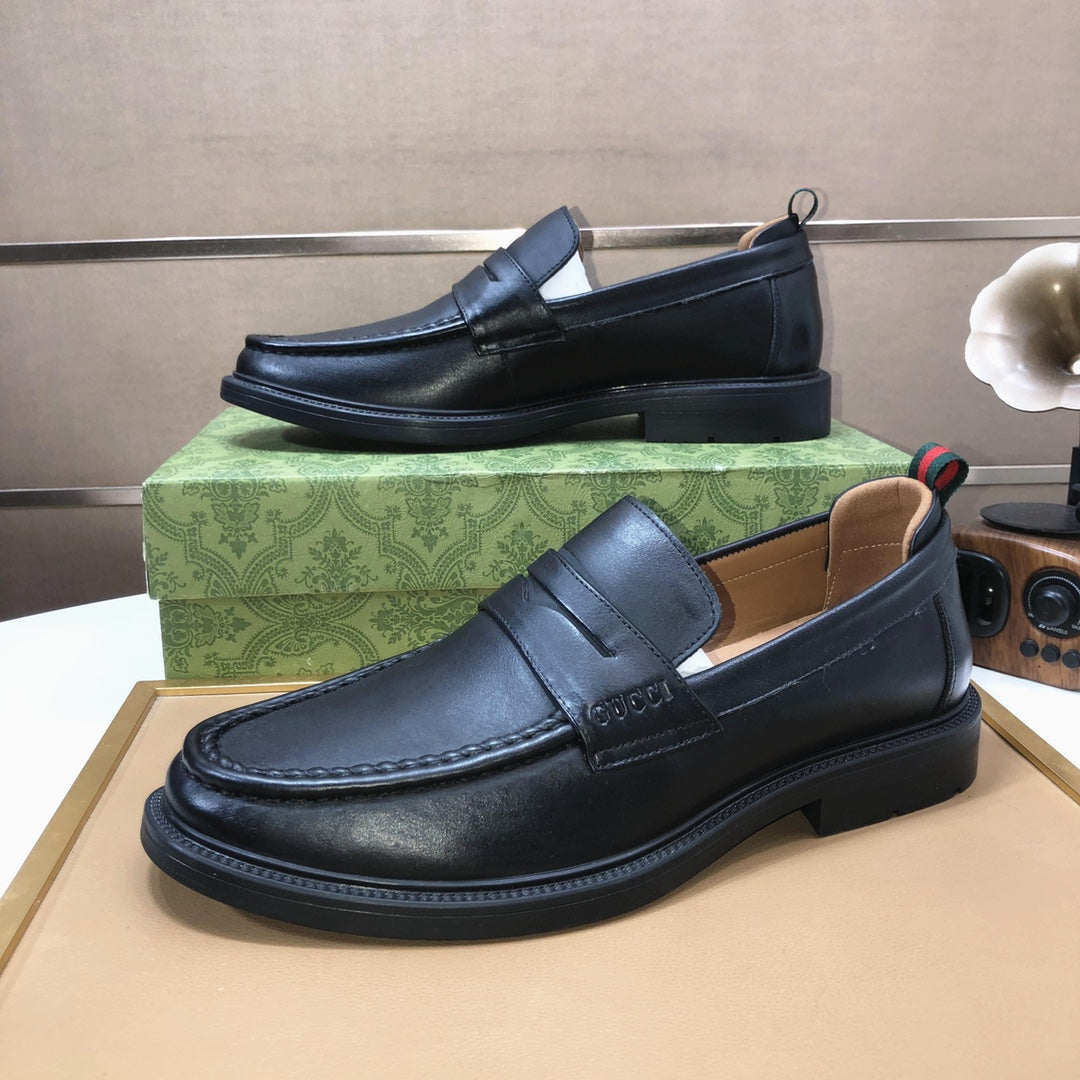 Italian top luxury men's shoes giant (GUCCI) (all cowhide inneri) new report. Original European