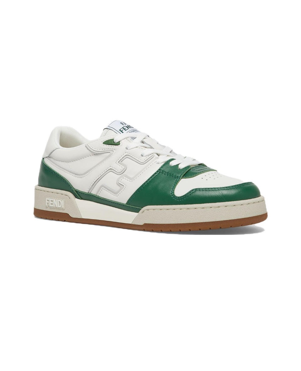 FENDI Match calfskin round toe lace-up platform low top sneakersSize: 36-45