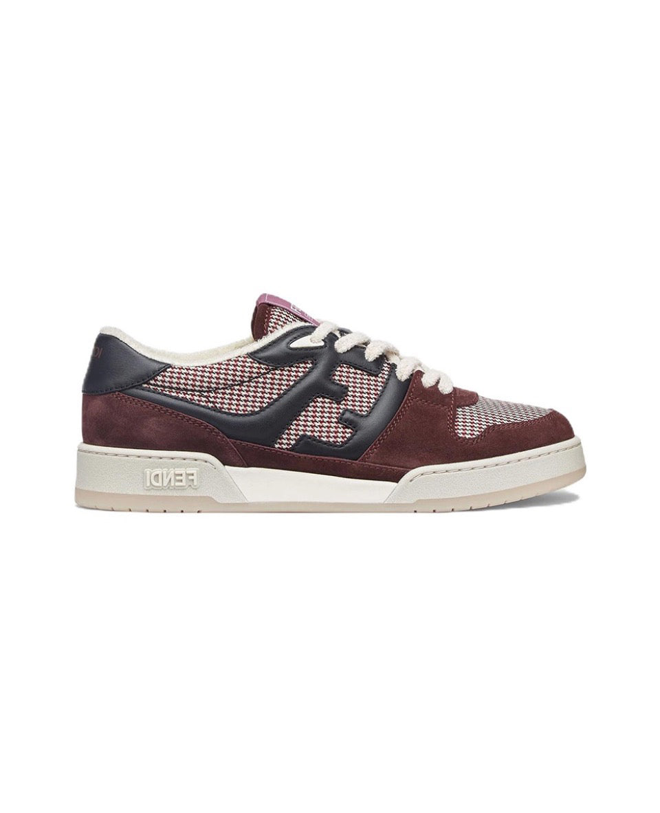 FENDI Match calfskin round toe lace-up platform low top sneakersSize: 36-45