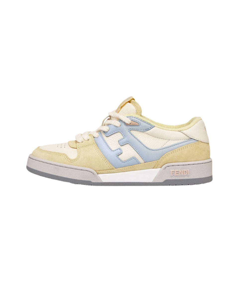 FENDI Match calfskin round toe lace-up platform low top sneakersSize: 36-45