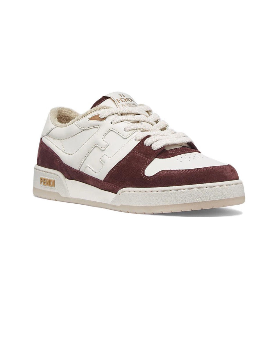 FENDI Match calfskin round toe lace-up platform low top sneakersSize: 36-45