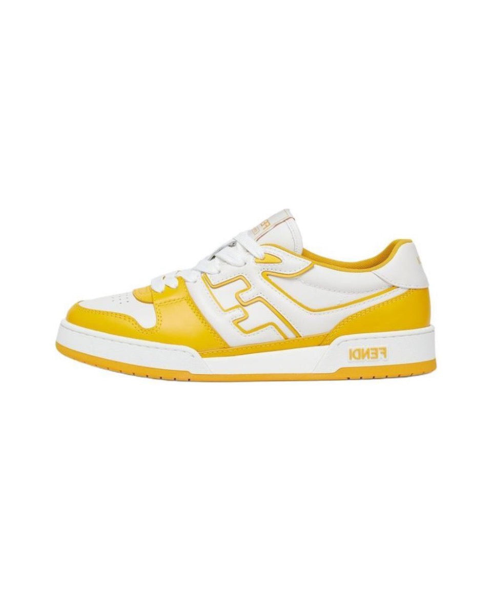 FENDI Match calfskin round toe lace-up platform low top sneakers Size: 36-45