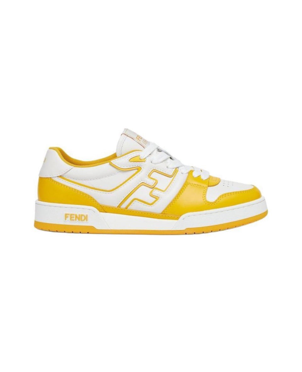 FENDI Match calfskin round toe lace-up platform low top sneakers Size: 36-45