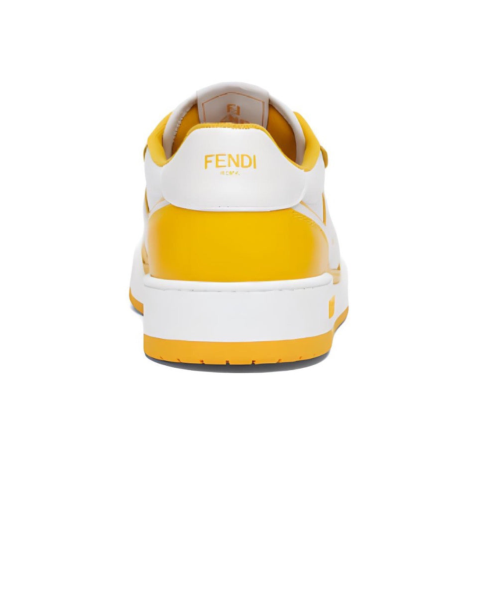 FENDI Match calfskin round toe lace-up platform low top sneakers Size: 36-45