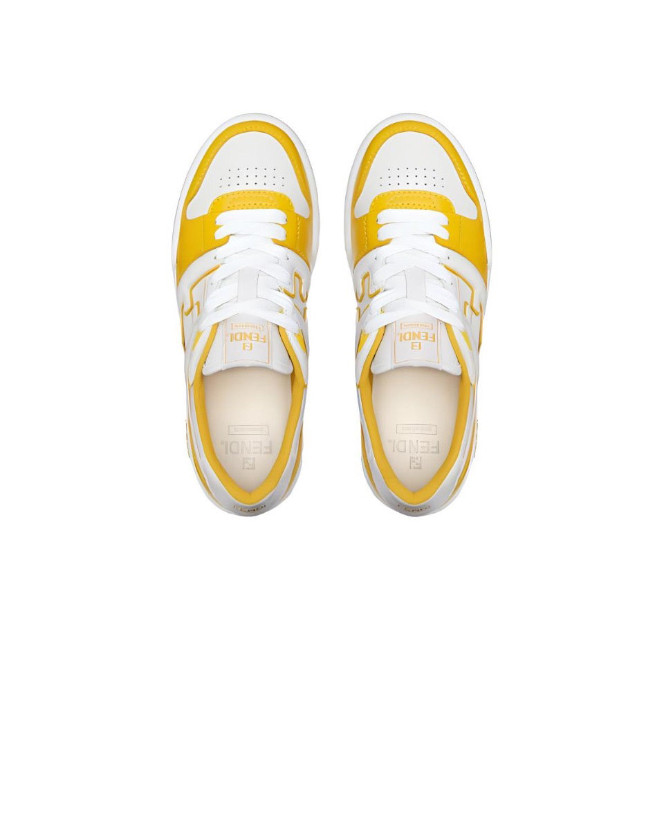 FENDI Match calfskin round toe lace-up platform low top sneakers Size: 36-45