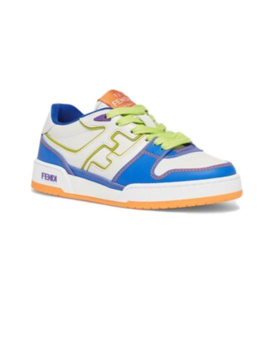 FENDI Match calfskin round toe lace-up platform low top sneakers Size: 36-45
