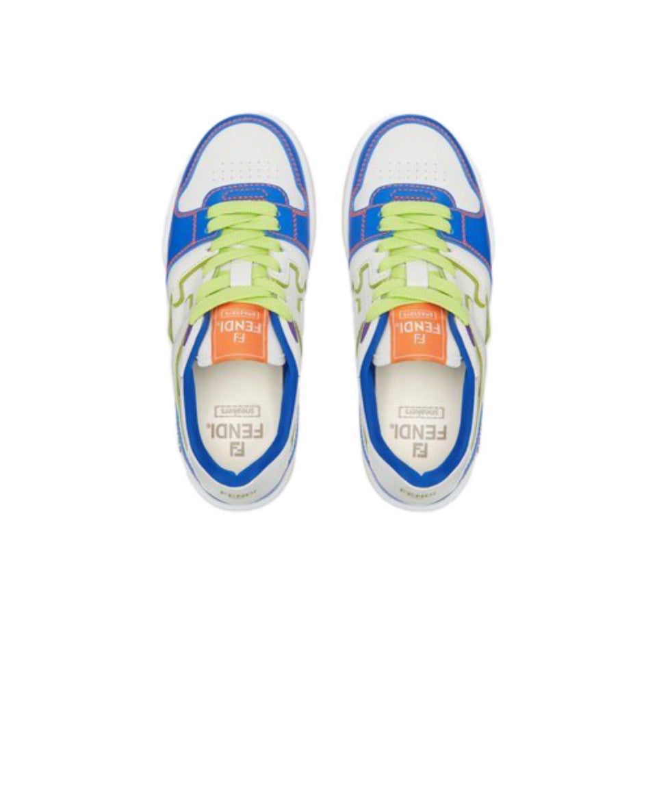 FENDI Match calfskin round toe lace-up platform low top sneakers Size: 36-45