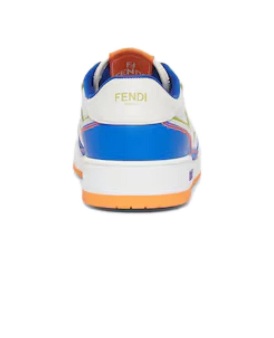 FENDI Match calfskin round toe lace-up platform low top sneakers Size: 36-45