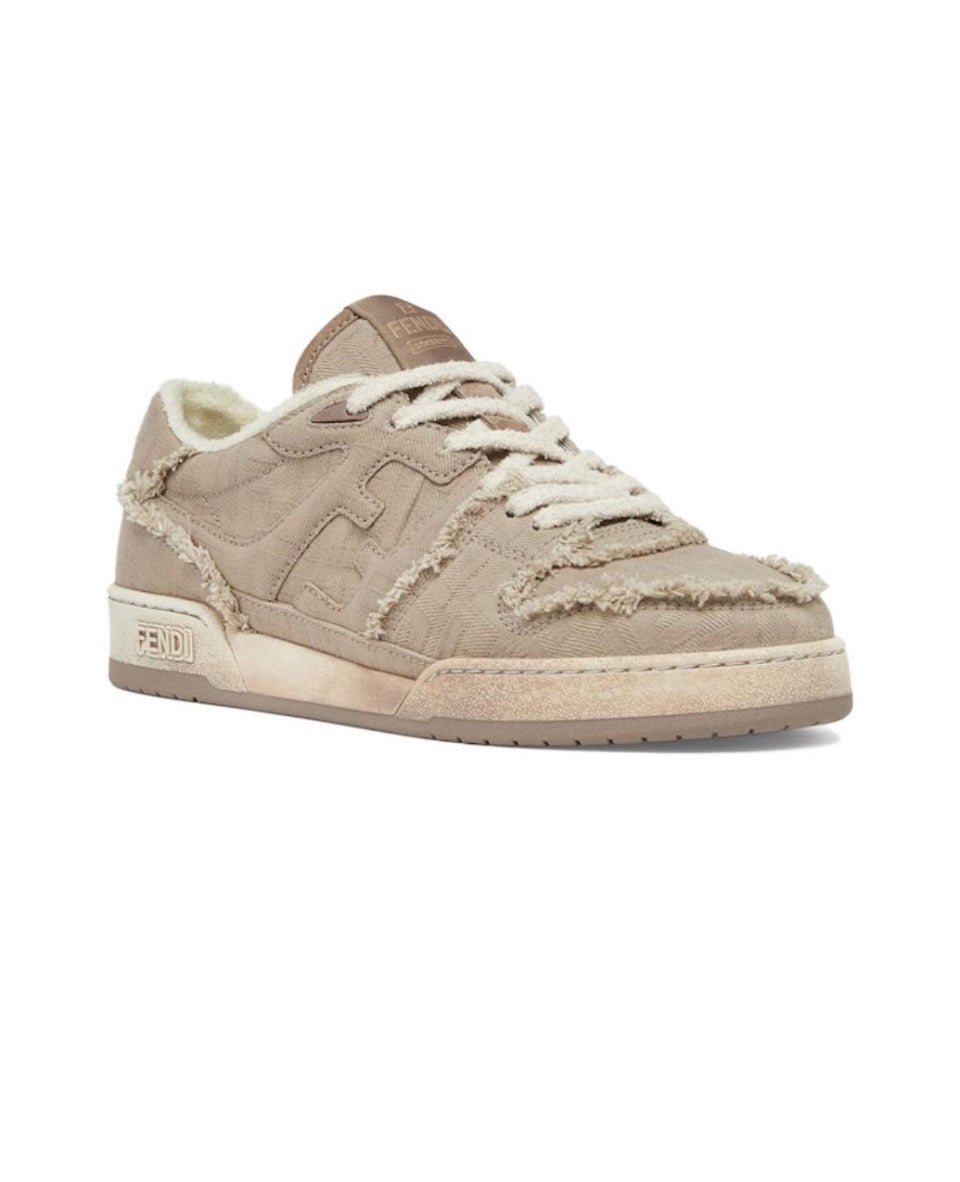 FENDI Match calfskin round toe lace-up platform low top sneakers Size: 36-45