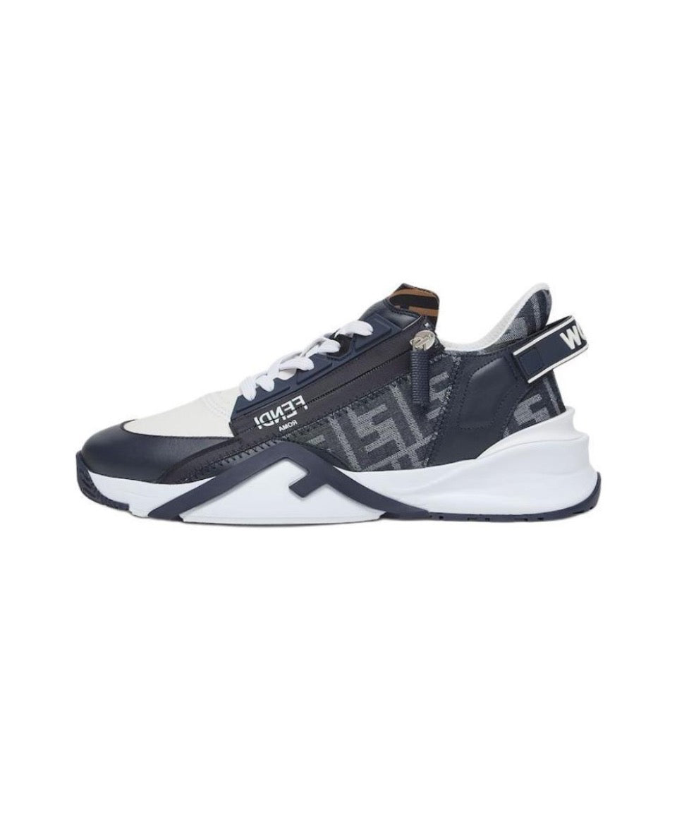 FENDI Flow leather round head lace-up flat heels comfortable all-match low top sneakers Size: 36-45