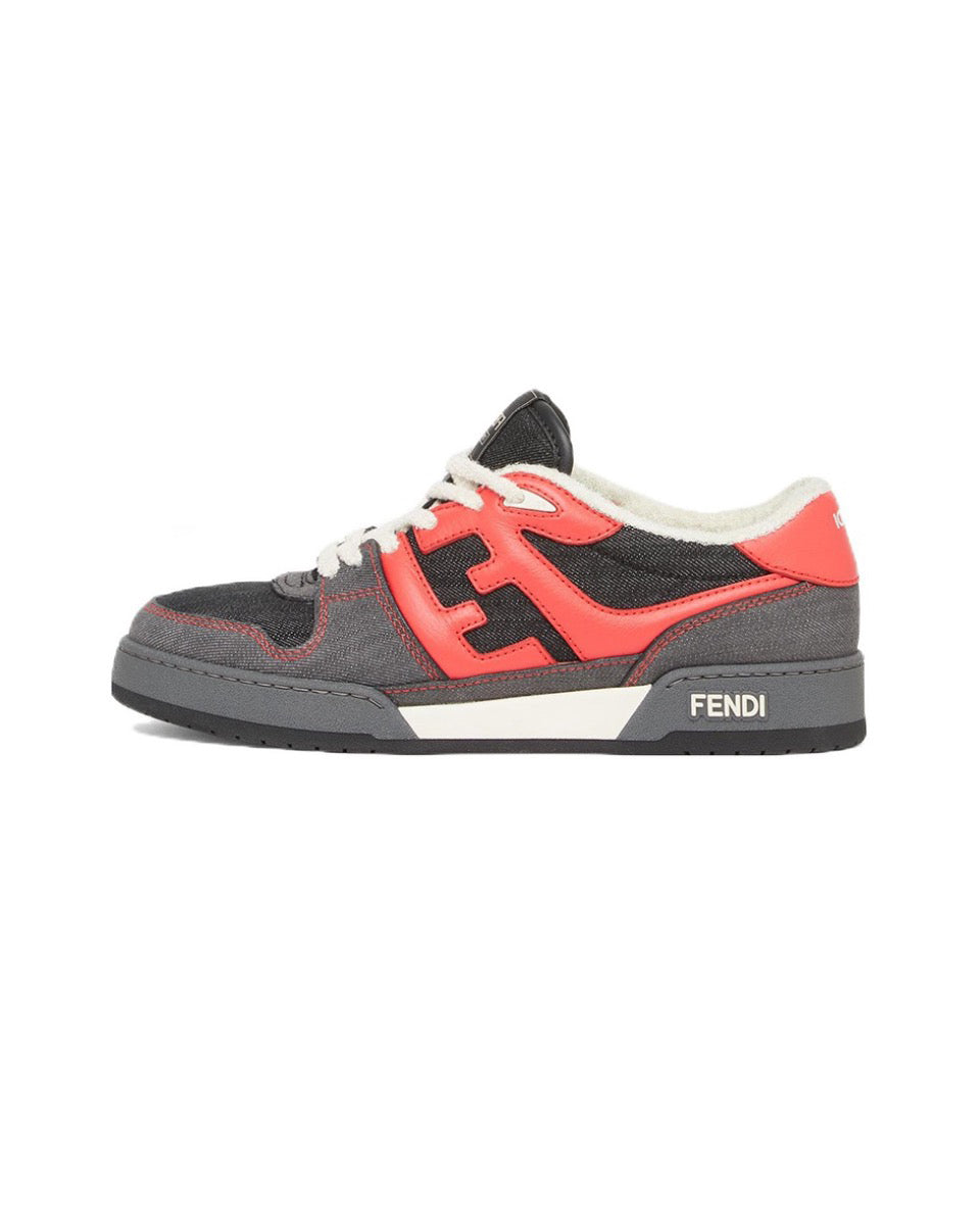 FENDI Match calfskin round toe lace-up platform low top sneakers Size: 36-45