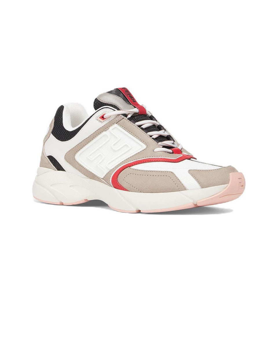 FENDI Faster leather low top lace-up anti-slip wear low top sports casual shoes Size: 36-45