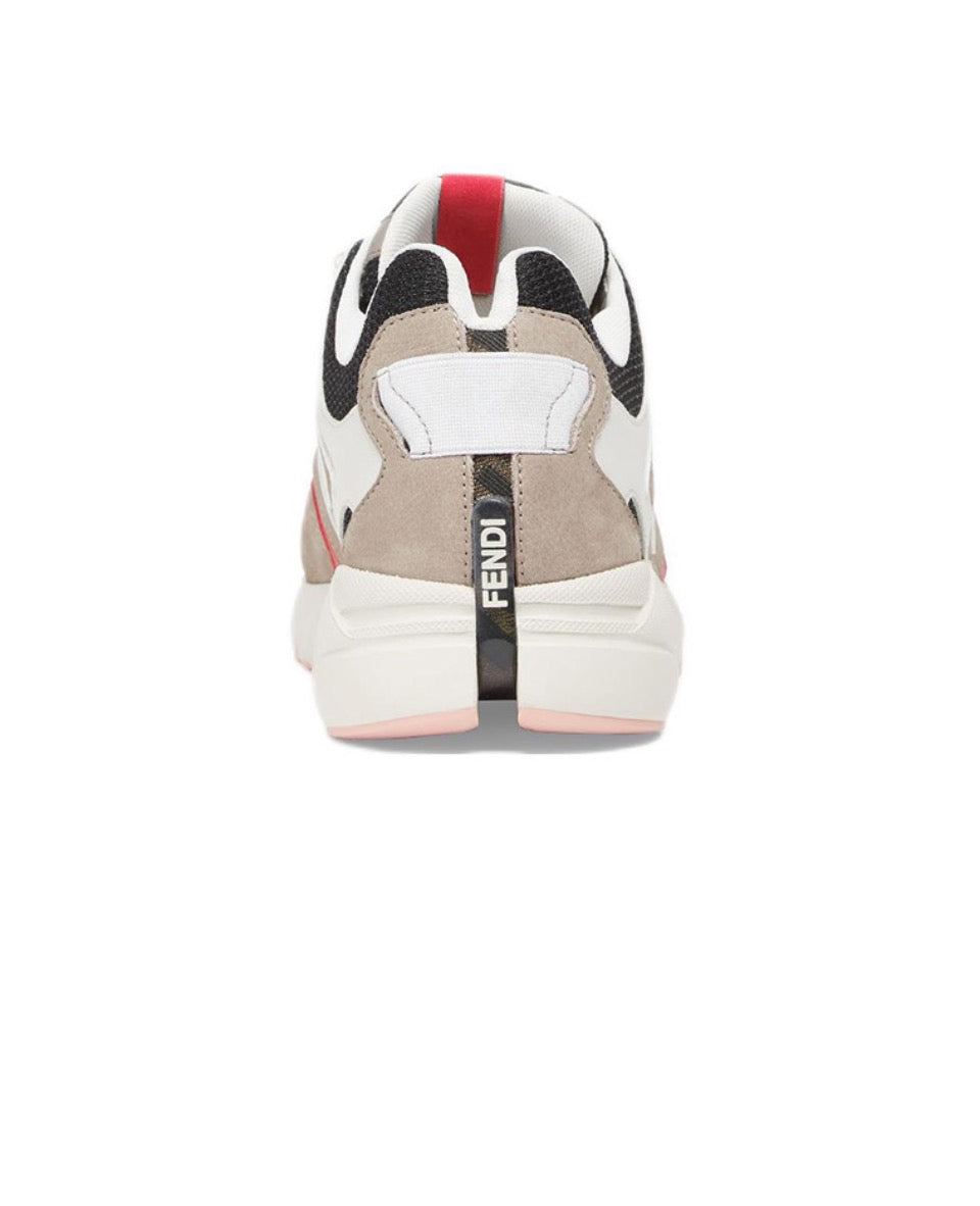 FENDI Faster leather low top lace-up anti-slip wear low top sports casual shoes Size: 36-45