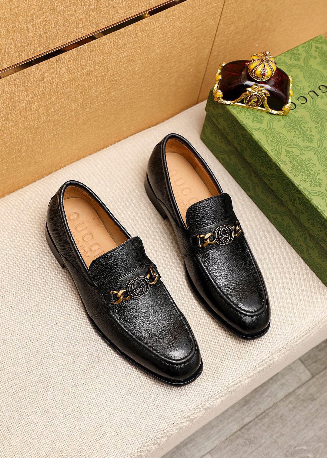 Trademark: GUCCI "Gucci" casual leather shoes. Positive code number: 38-44 (45.46.47 can