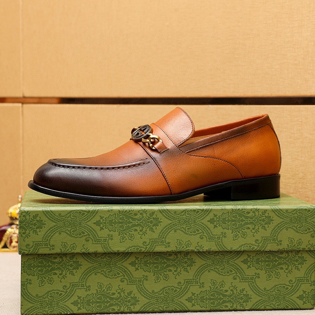 Trademark: GUCCI "Gucci" casual leather shoes. Positive code number: 38-44 (45.46.47 can