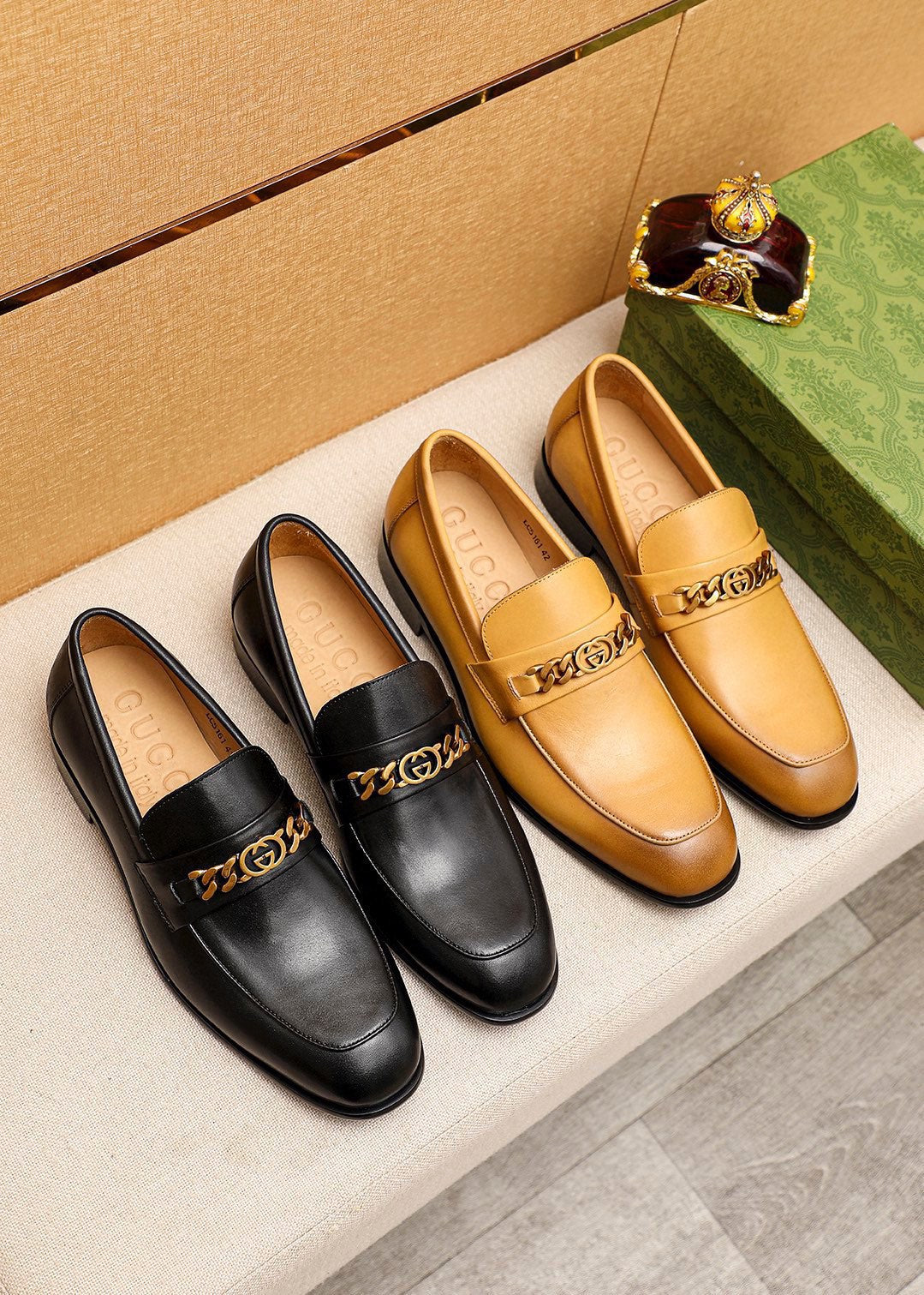 Trademark: GUCCI "Gucci" casual leather shoes. Positive code number: 38-44 (45.46.47 can