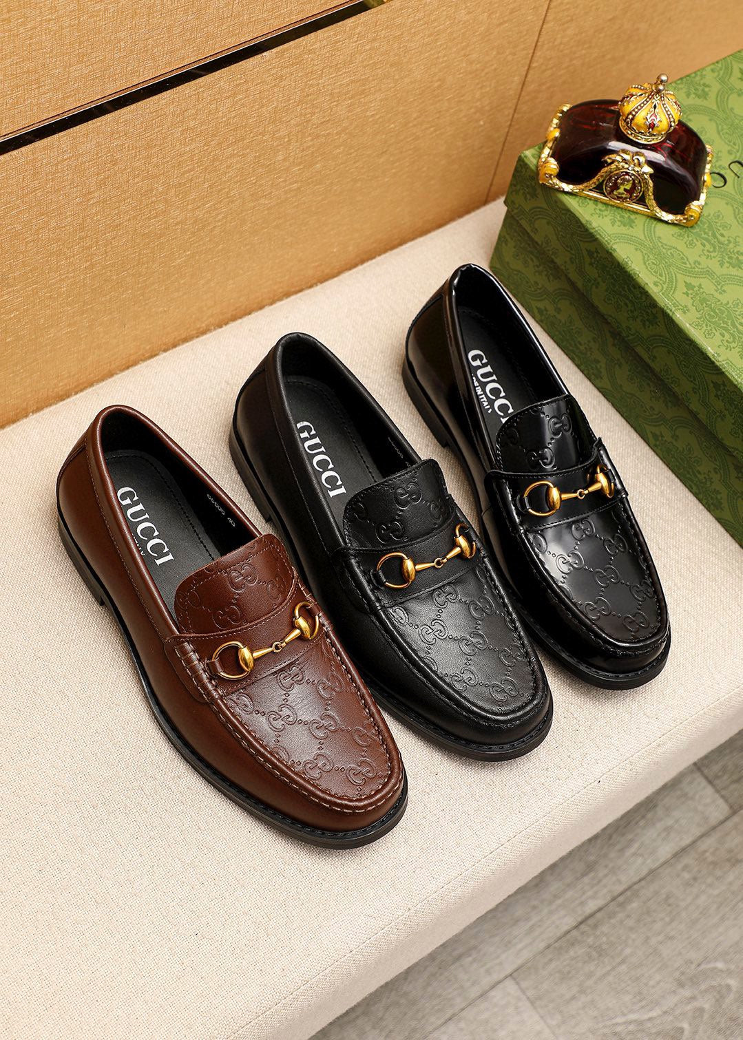 Trademark: GUCCI "Gucci" casual leather shoes. Positive code number: 38-44 (45.46.47 can