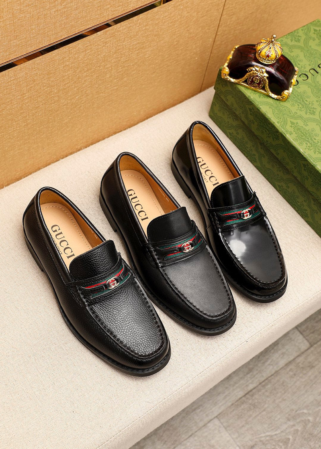 Trademark: GUCCI "Gucci" casual leather shoes. Positive code number: 38-44 (45.46.47 can