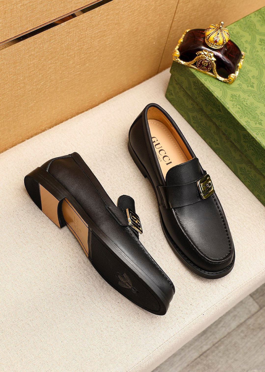 Trademark: GUCCI "Gucci" casual leather shoes. Positive code number: 38-44 (45.46.47 can