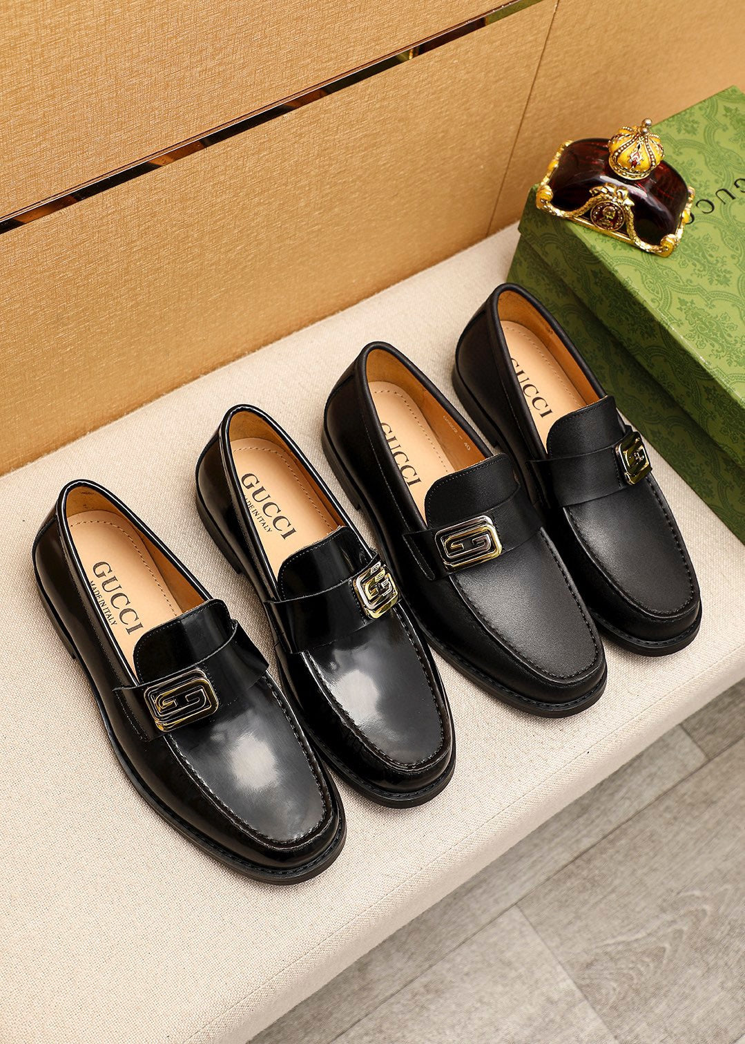 Trademark: GUCCI "Gucci" casual leather shoes. Positive code number: 38-44 (45.46.47 can