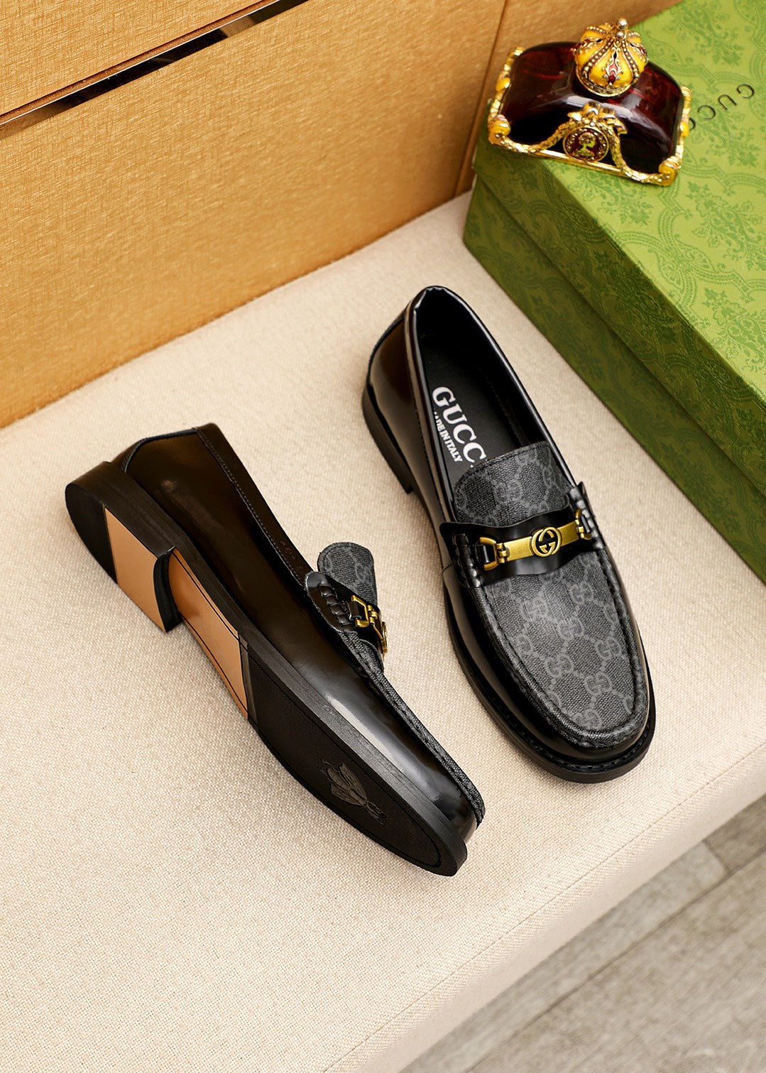 Trademark: GUCCI "Gucci" casual leather shoes. Positive code number: 38-44 (45.46.47 can