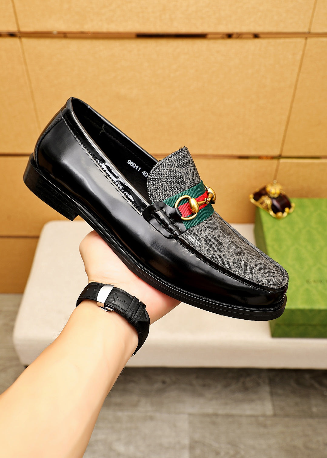 Trademark: GUCCI "Gucci" casual leather shoes. Positive code number: 38-44 (45.46.47 can