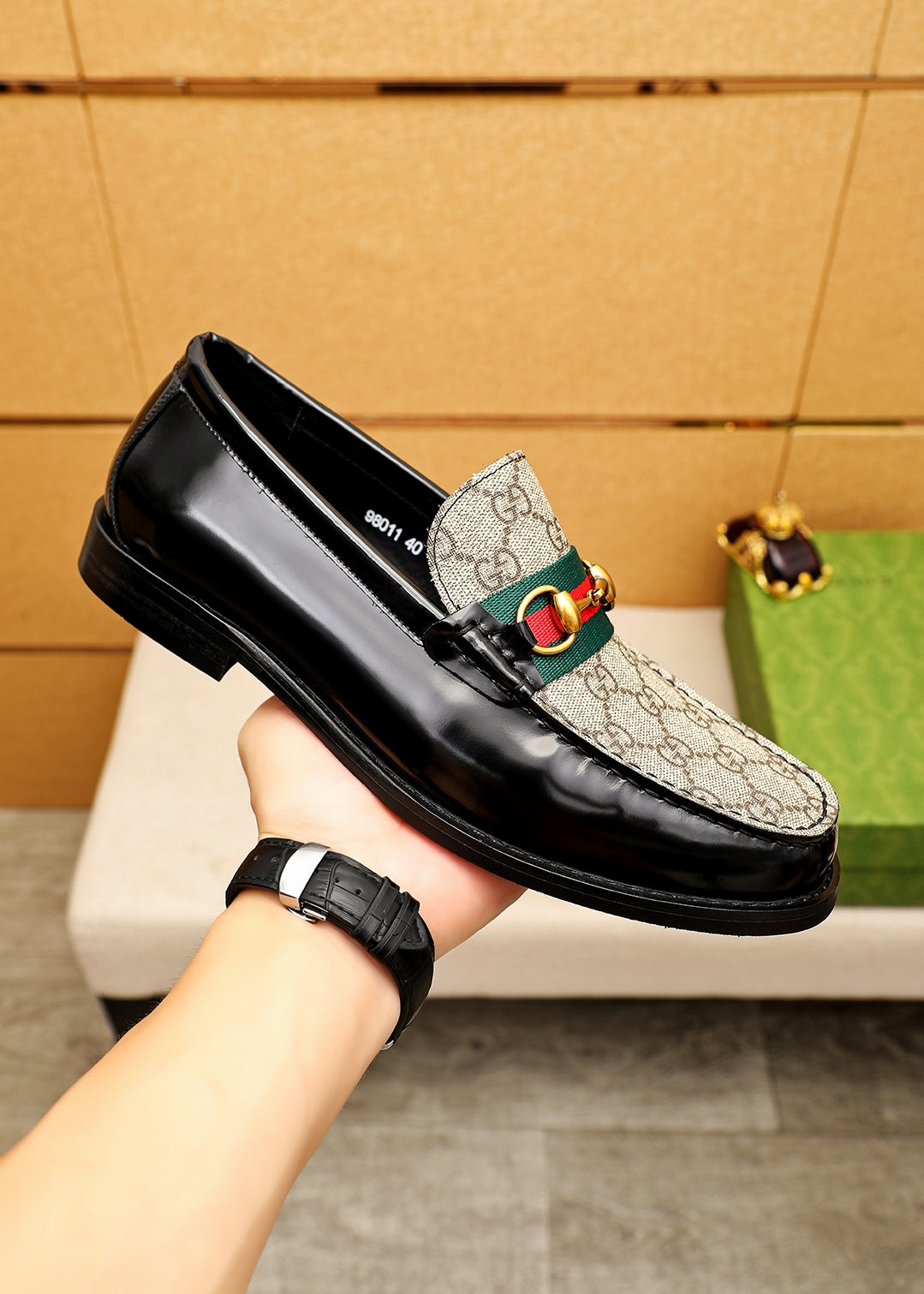 Trademark: GUCCI "Gucci" casual leather shoes. Positive code number: 38-44 (45.46.47 can