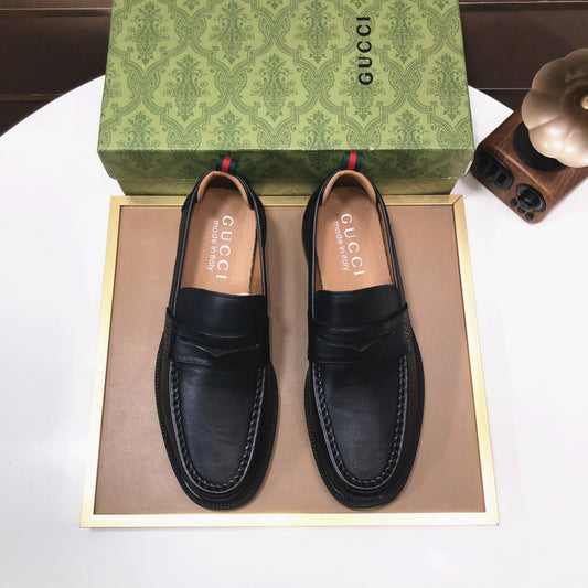 Italian top luxury men's shoes giant (GUCCI) (all cowhide inneri) new report. Original European