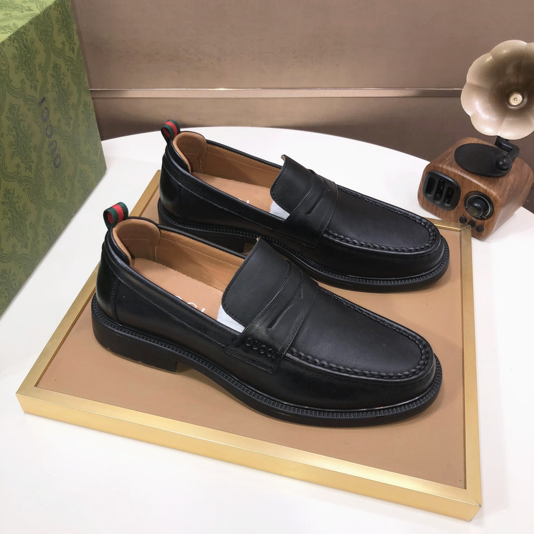 Italian top luxury men's shoes giant (GUCCI) (all cowhide inneri) new report. Original European