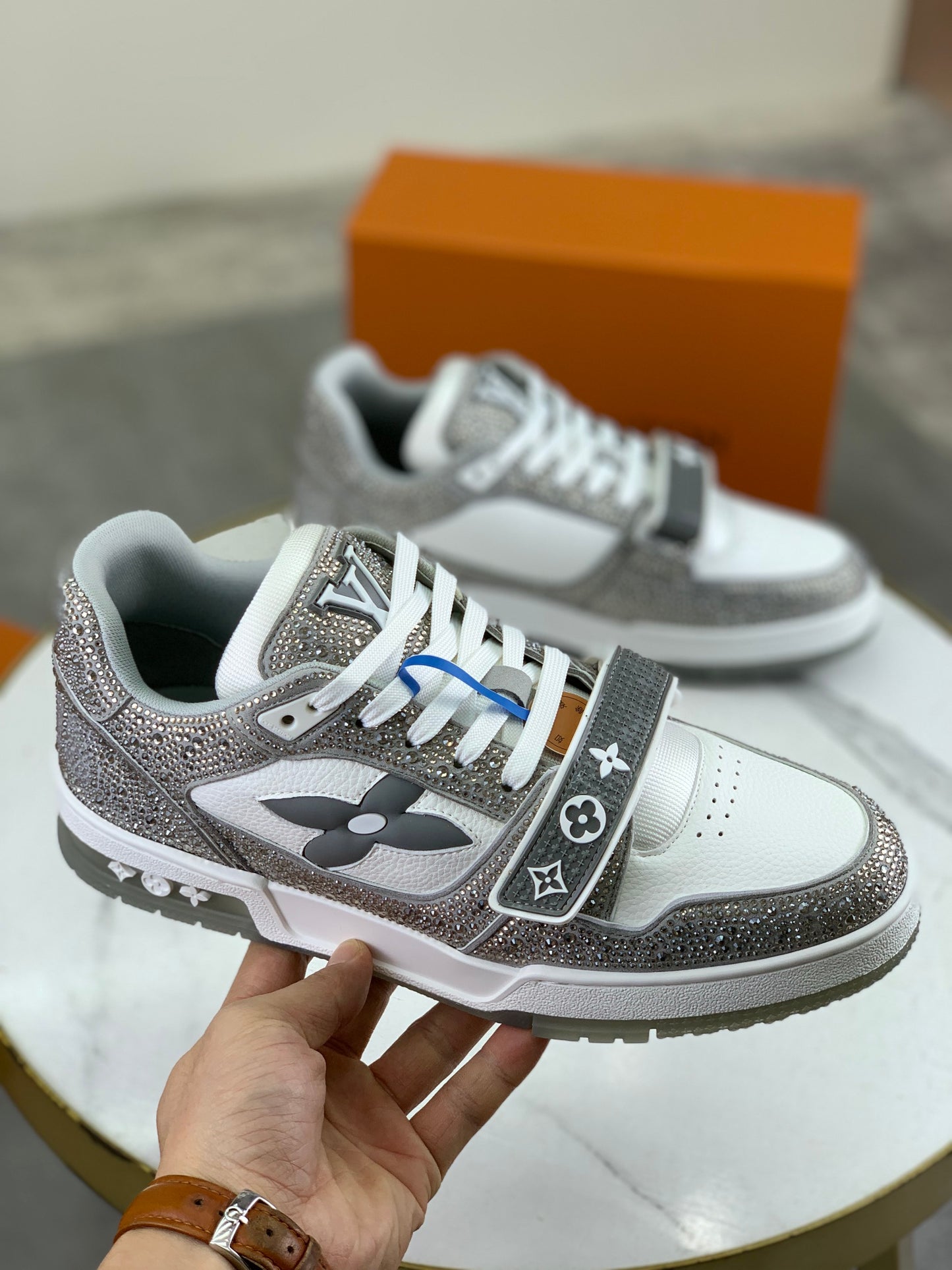 [LOUIS VUITTON] LV Classic Trendy Shoes! Made of imported genuine leather, water-dyed v