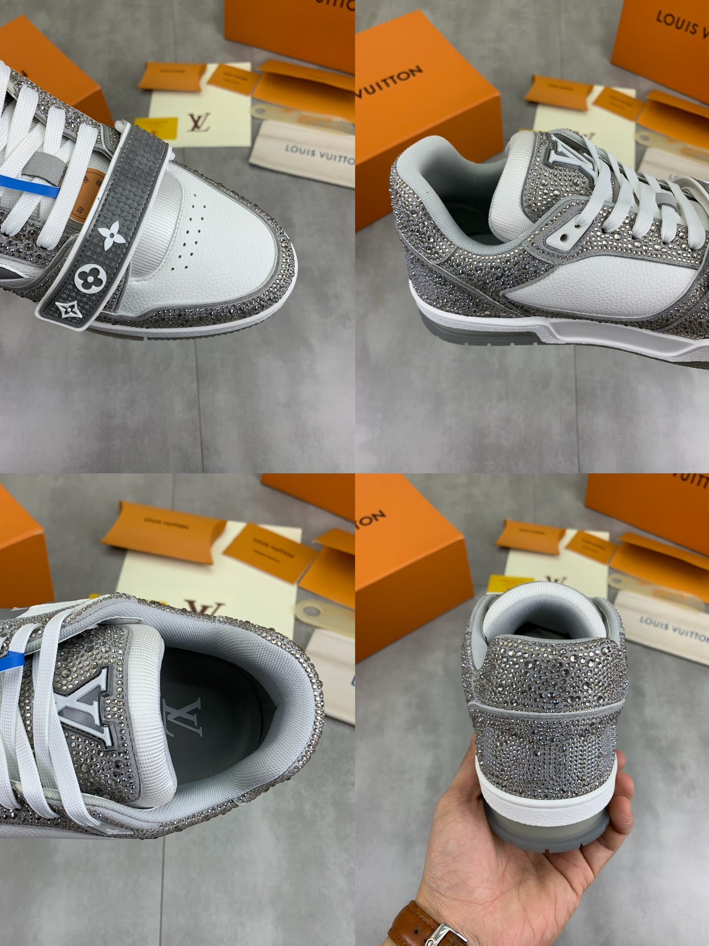 [LOUIS VUITTON] LV Classic Trendy Shoes! Made of imported genuine leather, water-dyed v