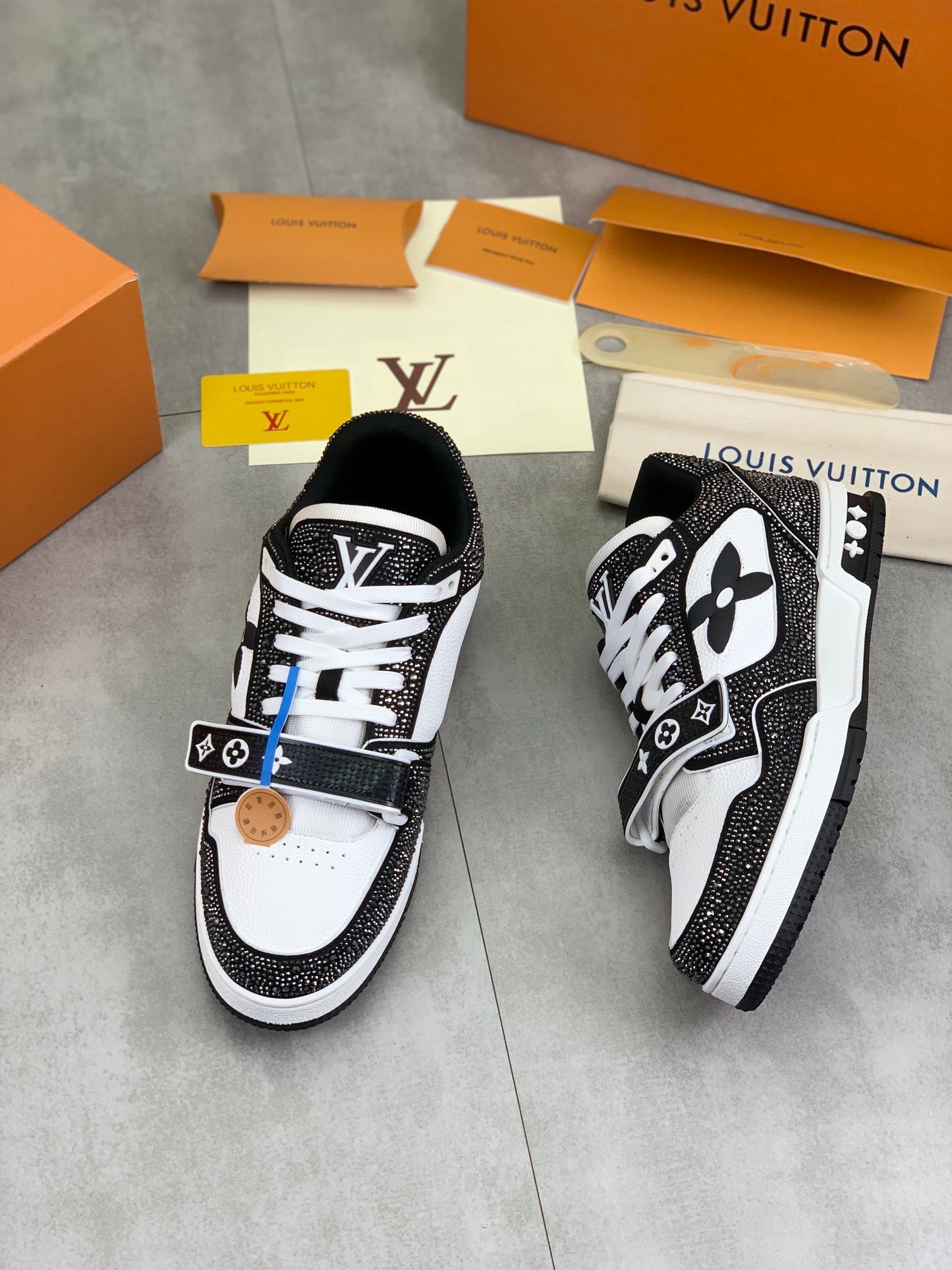 [LOUIS VUITTON] LV Classic Trendy Shoes! Made of imported genuine leather, water-dyed