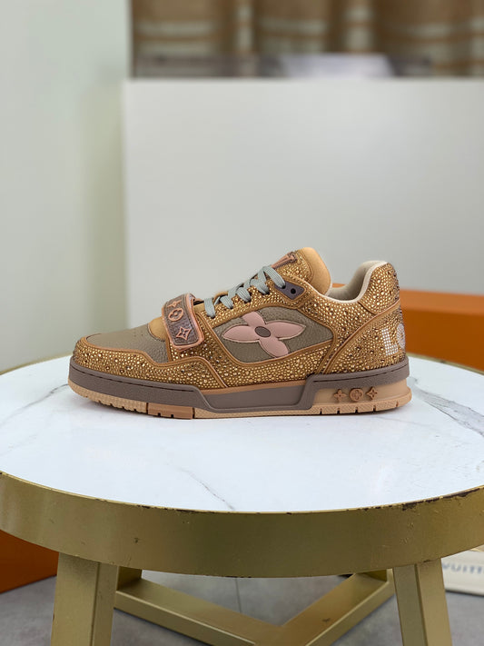 [LOUIS VUITTON] LV Classic Trendy Shoes! Made of imported genuine leather, water-dyed