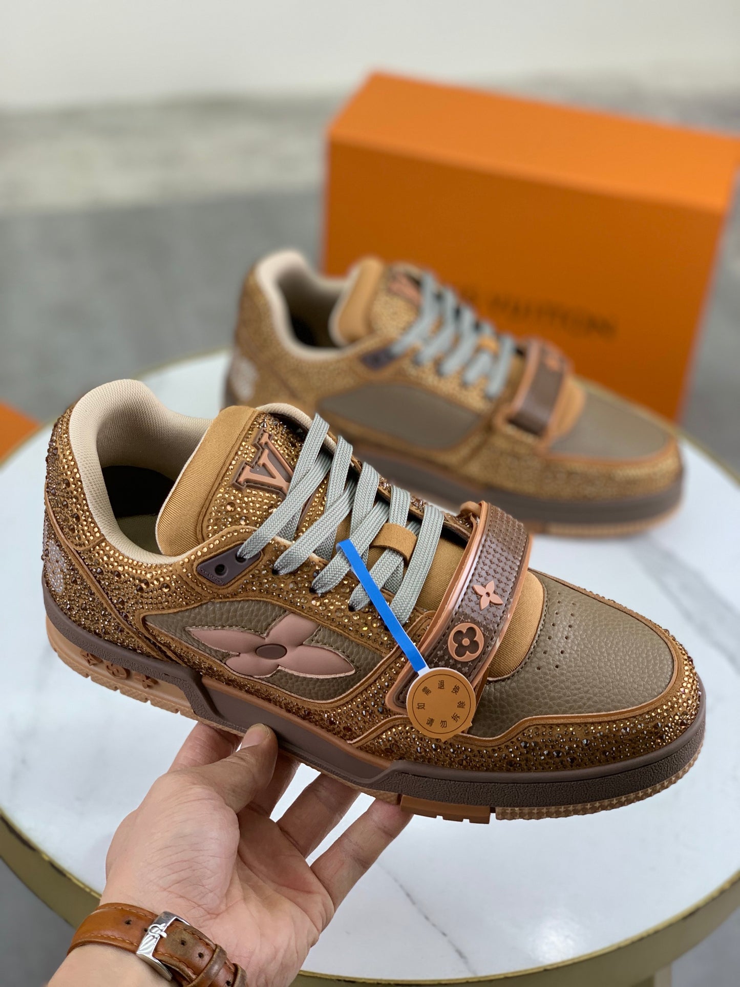 [LOUIS VUITTON] LV Classic Trendy Shoes! Made of imported genuine leather, water-dyed