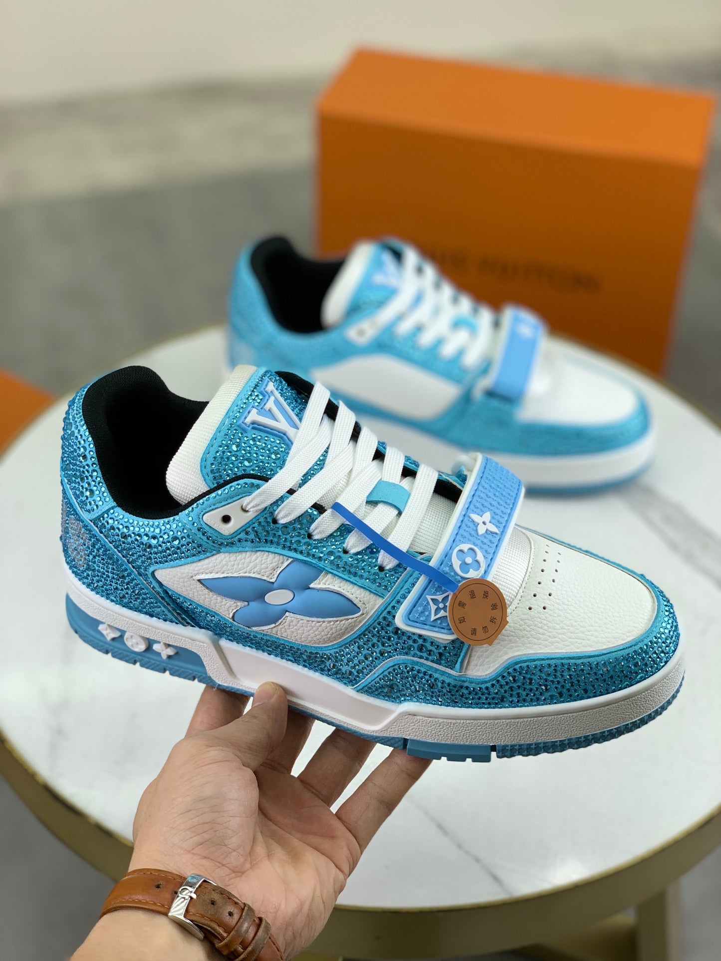 [LOUIS VUITTON] LV Classic Trendy Shoes! Made of imported genuine leather, water-dyed