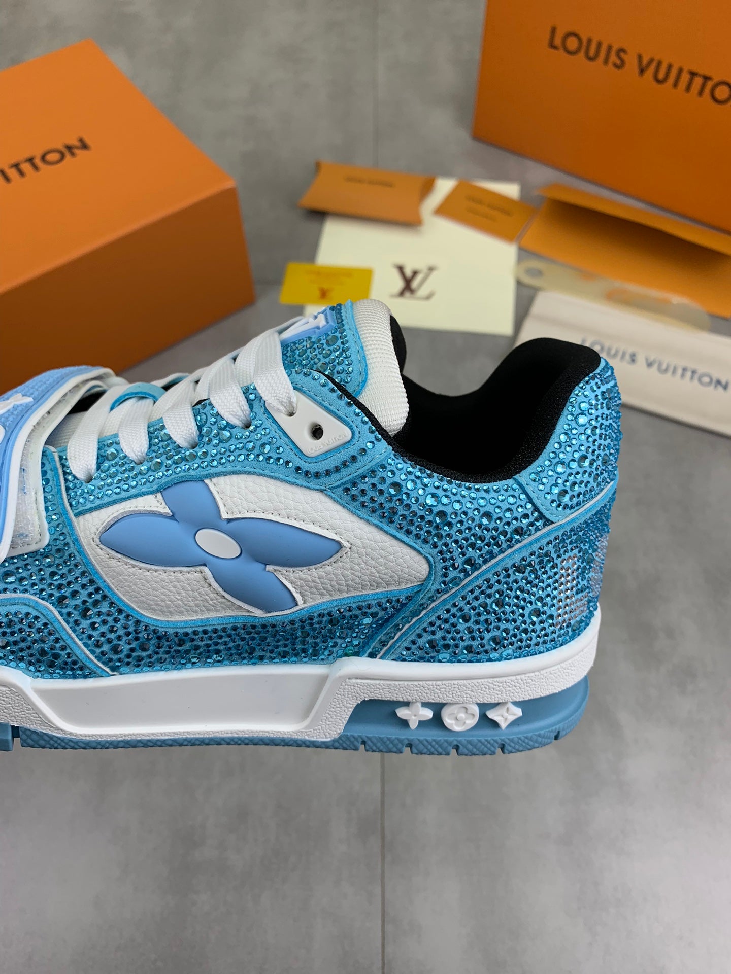 [LOUIS VUITTON] LV Classic Trendy Shoes! Made of imported genuine leather, water-dyed