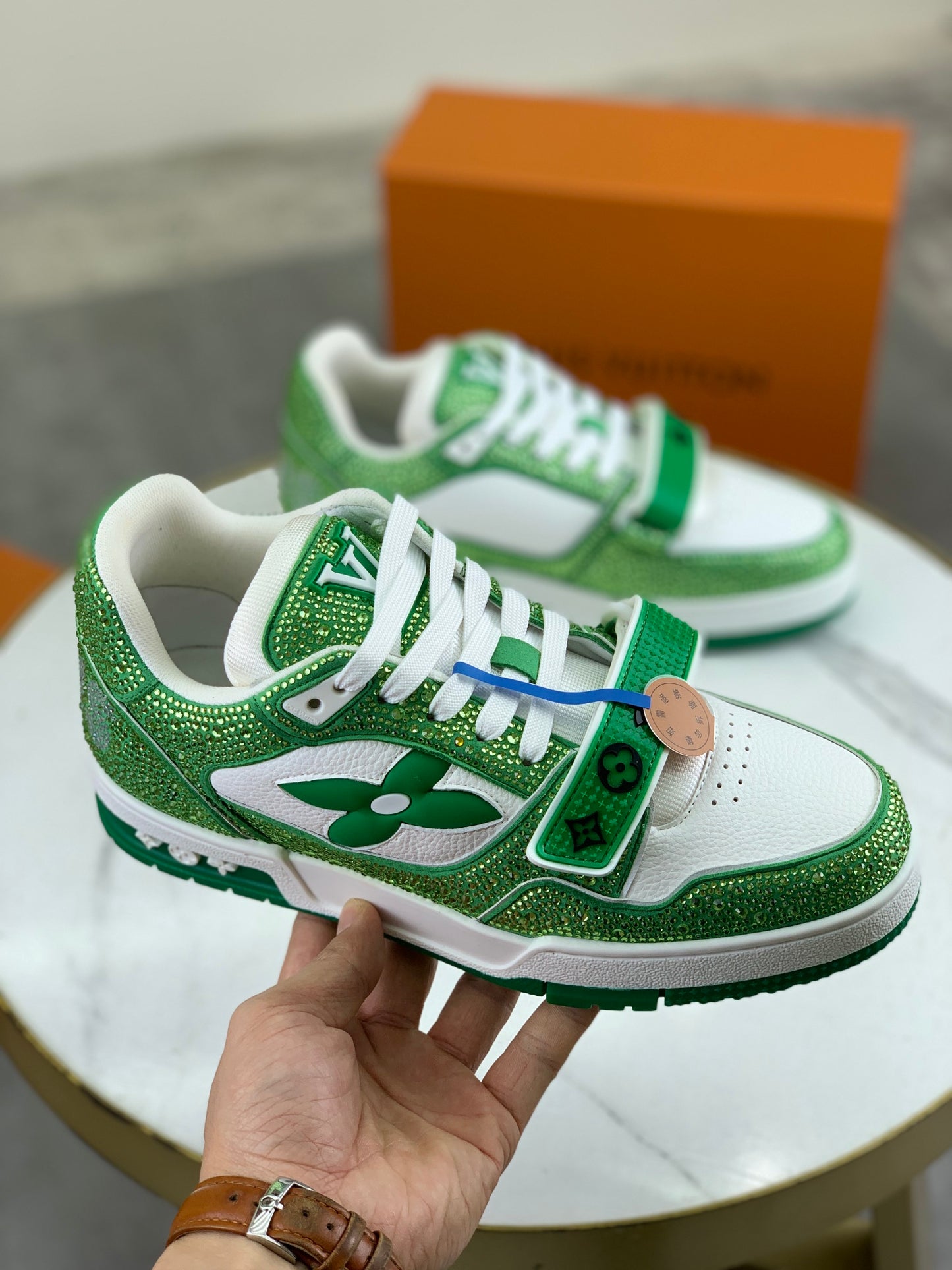 [LOUIS VUITTON] LV Classic Trendy Shoes! Made of imported genuine leather, water-dyed