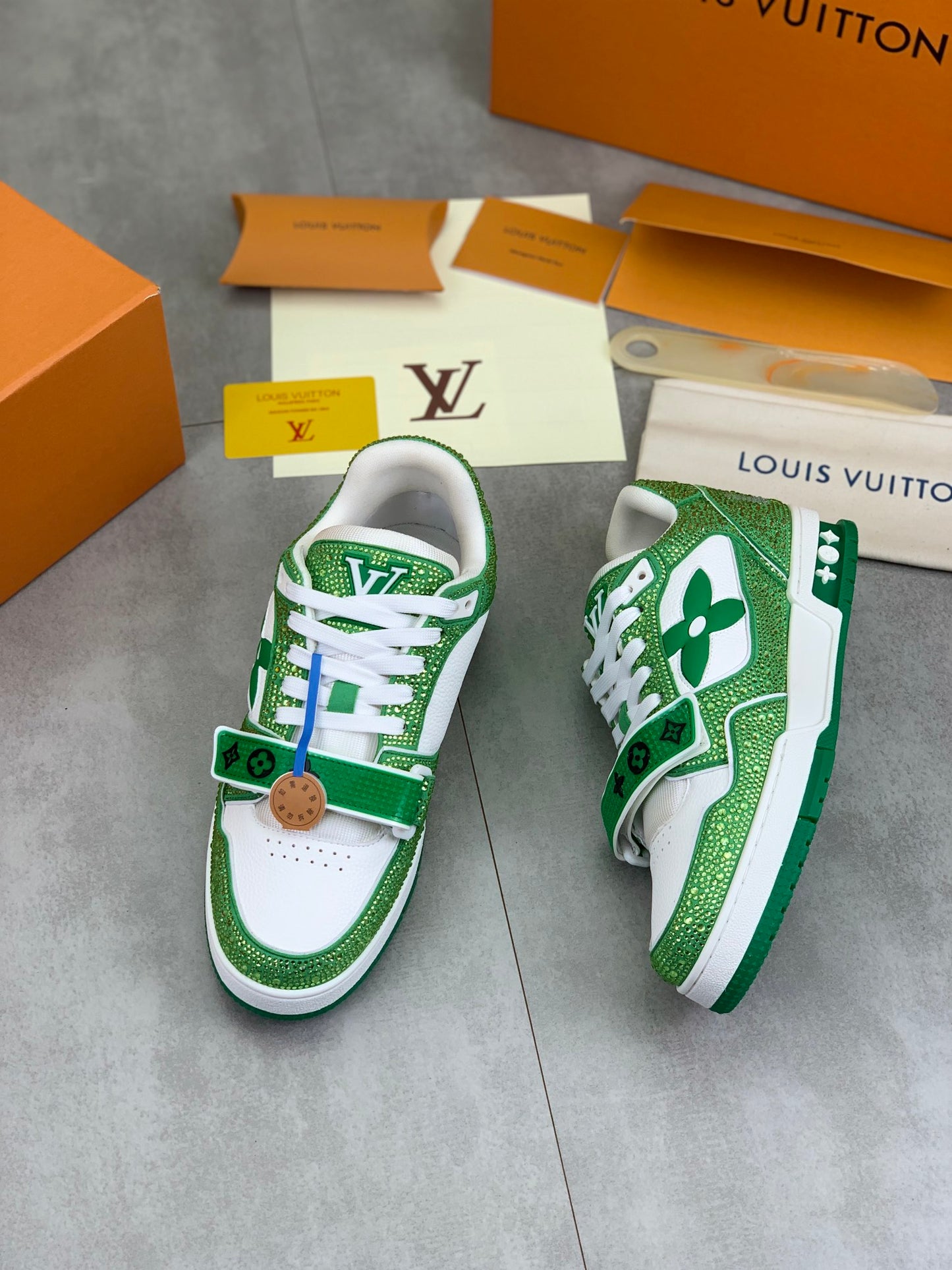 [LOUIS VUITTON] LV Classic Trendy Shoes! Made of imported genuine leather, water-dyed
