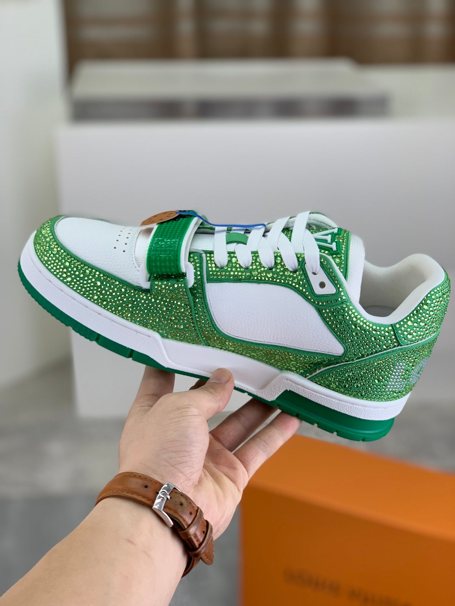 [LOUIS VUITTON] LV Classic Trendy Shoes! Made of imported genuine leather, water-dyed