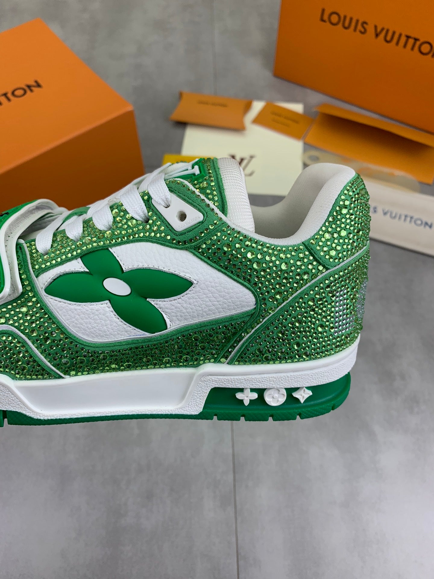 [LOUIS VUITTON] LV Classic Trendy Shoes! Made of imported genuine leather, water-dyed