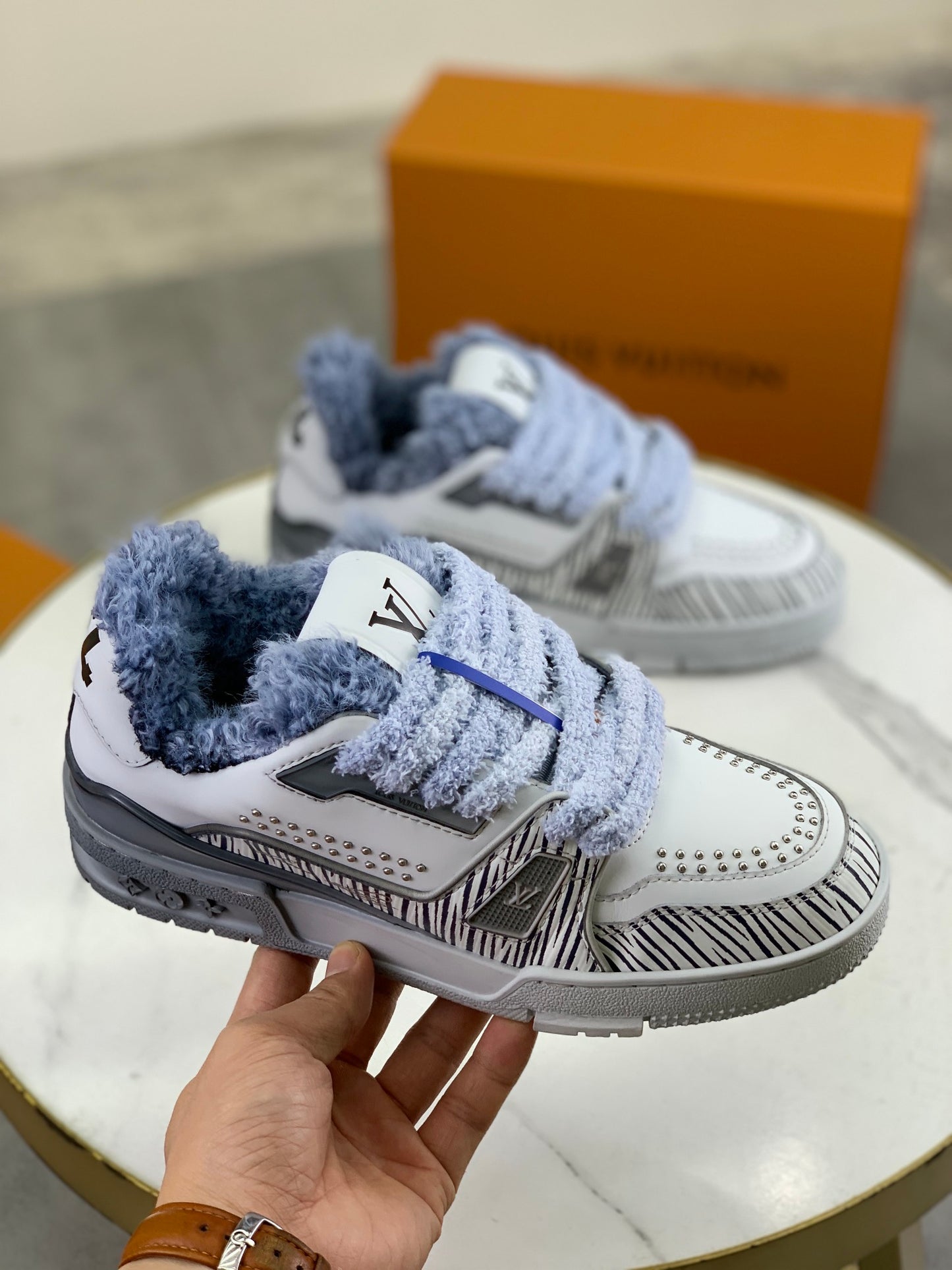 [LOUIS VUITTON] LV Classic Trendy Shoes! Made of imported genuine leather, water-dyed