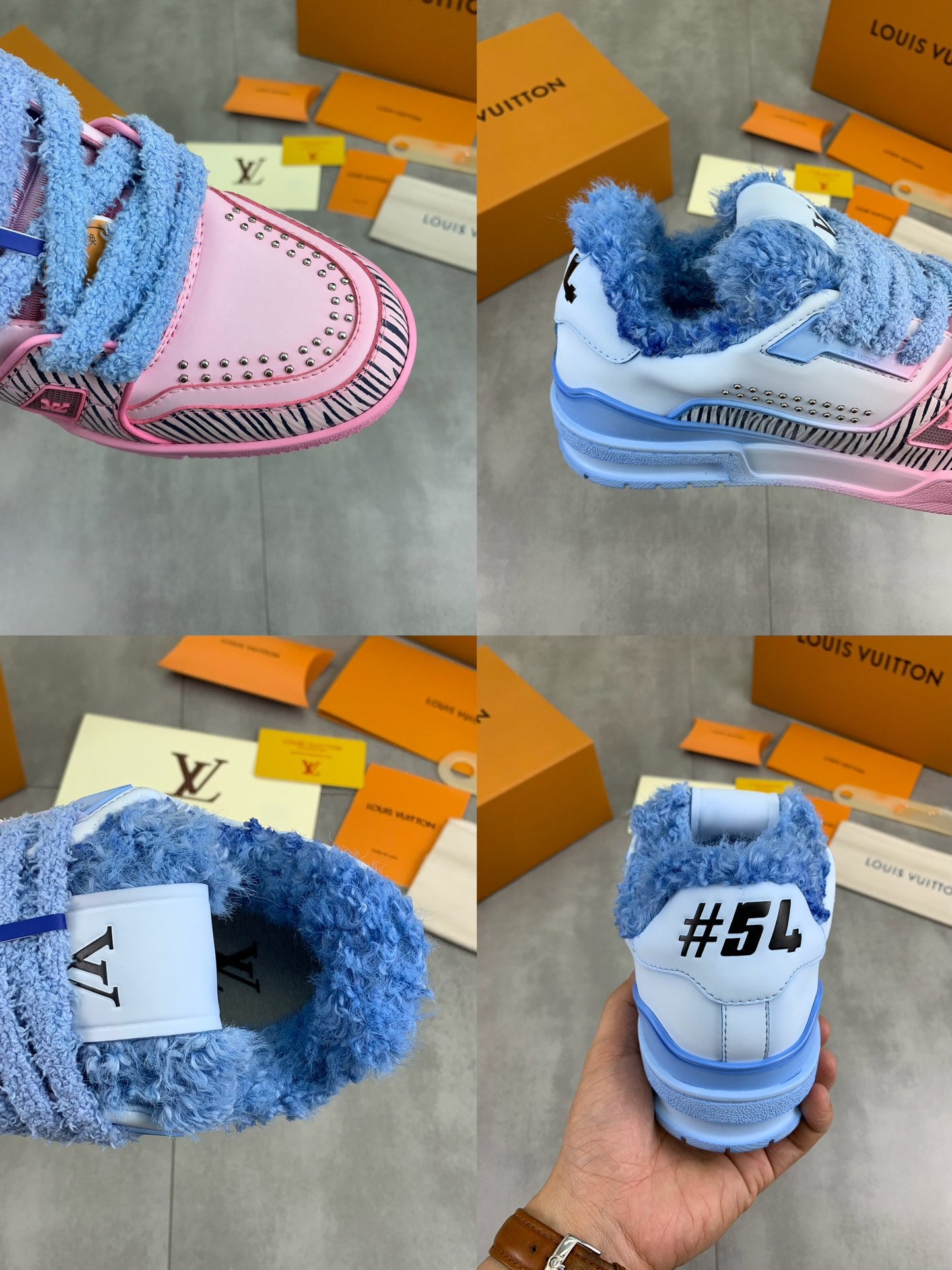 [LOUIS VUITTON] LV Classic Trendy Shoes! Made of imported genuine leather, water-dyed