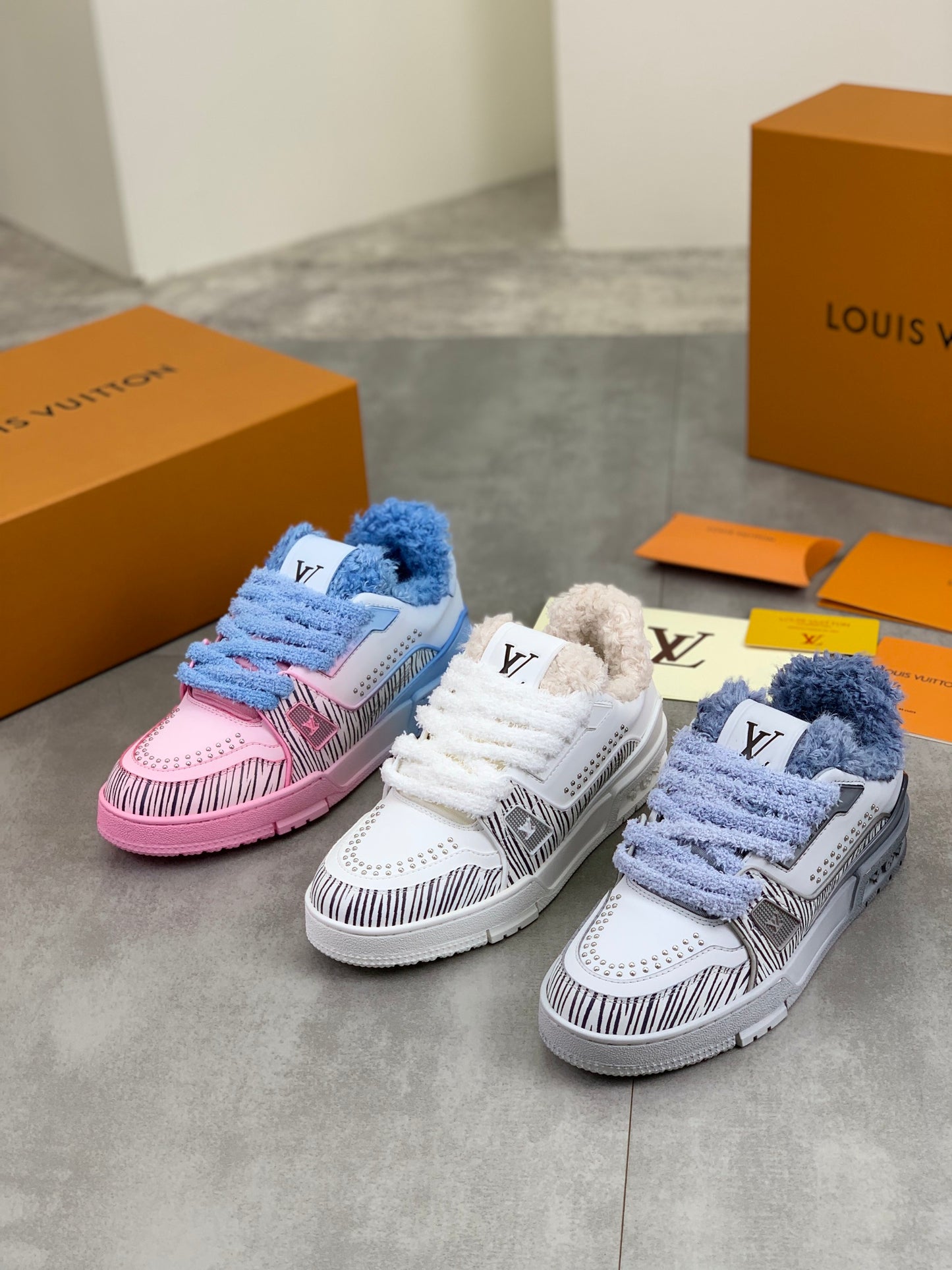 [LOUIS VUITTON] LV Classic Trendy Shoes! Made of imported genuine leather, water-dyed