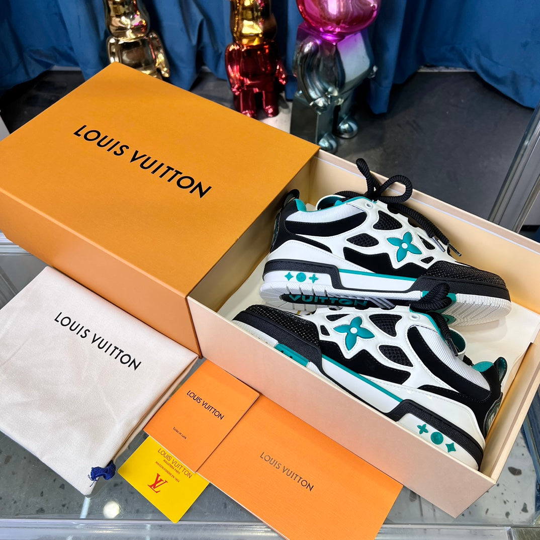 [LOUIS VUITTON] LV Classic Trendy Shoes! Made of imported genuine leather, water-dyed cowhide lining, original version of durable and lightweight, high-quality fine products! Size: 35-45 (46 can be customized)