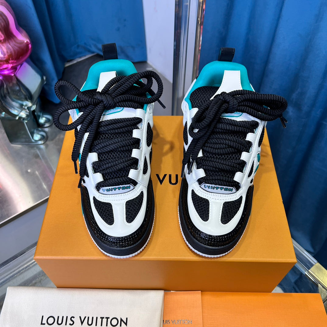 [LOUIS VUITTON] LV Classic Trendy Shoes! Made of imported genuine leather, water-dyed cowhide lining, original version of durable and lightweight, high-quality fine products! Size: 35-45 (46 can be customized)
