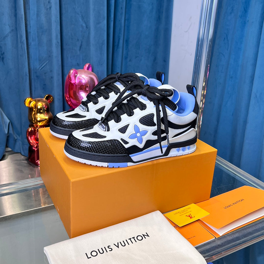 [LOUIS VUITTON] LV Classic Trendy Shoes! Made of imported genuine leather, water-dyed cowhide lining, original version of durable and lightweight, high-quality fine products! Size: 35-45 (46 can be customized)